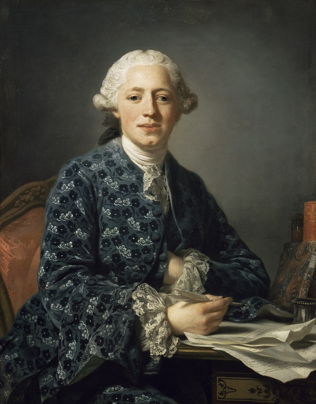 Portrait of Henri-Léonard-Jean-Baptiste Bertin by Alexander Roslin  Reproduction Painting for Sale