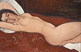 Desnudo inclinado, de Amedeo Modigliani, Metropolitan Museum of Art