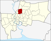 Mapa Bangkoku, Tajlandia z Chatuchak