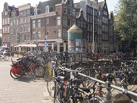 Parked bikes in Amsterdam