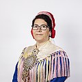 Foto einer Frau in samischer Tracht