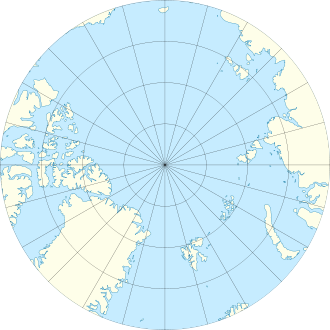 Sewjerny čop na karće Arktisy