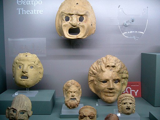 Arheologicheski-Masks ancient greek theater