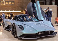 The AM-RB 003 concept car on display at the 2019 Geneva Motor Show