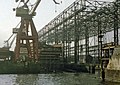 «Astor» under bygging ved HDW i Hamburg, 1980.