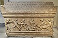 Attic sarcophagus depicting the Calydonian boar hunt, 2nd cent. A.D. National Archaeological Museum, Athens.