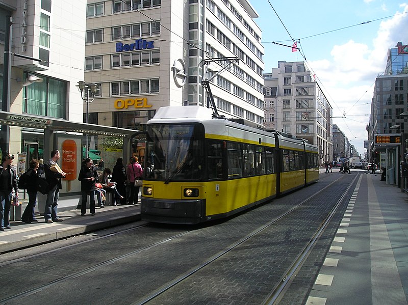 File:BVG tram line M1 on Friedrichstraße.JPG