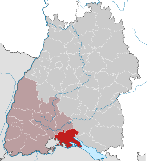 Li position de Subdistrict Konstanz in Baden-Württemberg