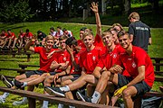 Deutsch: Beachhandball U-17-Europameisterschaften 2019 (Beach handball Euro); Tag 2: 28. Juni – Mädchen, Hauptrundengruppe I, Deutschland-Portugal 2:1 (22:12, 20:21, 9:8) English: 2019 Women's Ech Beach Handball 17; Day 2: 28 June 2019 – Girls Main Round Group I – Germany Vs. Portugal 2:1 (22:12, 20:21, 9:8)