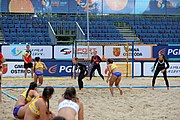 Deutsch: Beachhandball Europameisterschaften 2019 (Beach handball Euro); Tag 3: 4. Juli 2019 – Frauen, Hauptrunde Gruppe II, Deutschland-Spanien 1:2 (18:24, 24:14, 8:9) English: Beach handball Euro; Day 3: 4 July 2019 – Women Main Round Group II – Germany-Spain 1:2 (18:24, 24:14, 8:9)