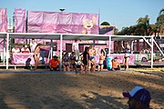 Deutsch: Beachhandball bei den Olympischen Jugendspielen 2018; Tag 3, 9. Oktober 2018; Mädchen, Vorrunde, Gruppe B - Venezuela-Niederlande 1:2 English: Beach handball at the 2018 Summer Youth Olympics at 9 October 2018 – Girls Preliminary Round Group B‎ – Venezuela-Netherlands 1:2