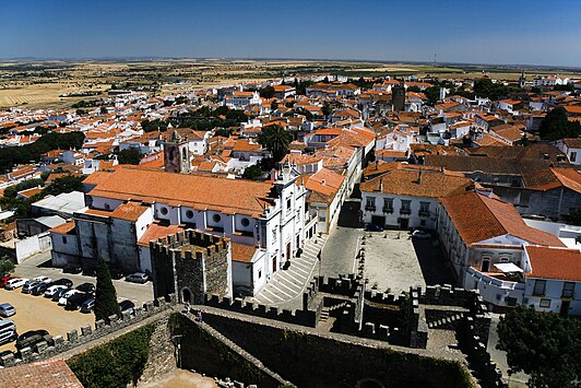 Uitzicht vanaf de toren van het kasteel Castelo de Beja