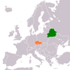 Location map for Belarus and the Czech Republic.