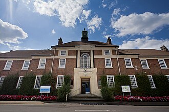 Main building of Bethlem Royal Hospital, which houses the Bethlem Museum of the Mind and the Bethlem Gallery Bethlem Royal Hospital Main building view 1.jpg
