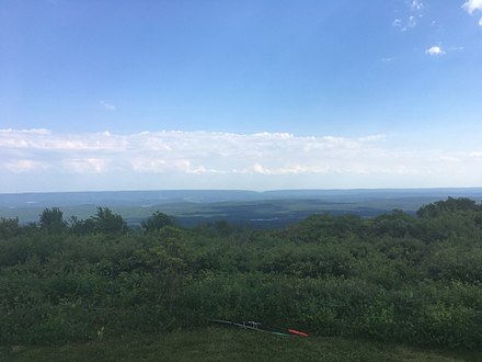 The view from Big Pocono State Park at Camelback Mountain