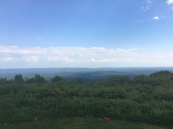 The view from Big Pocono State Park at Camelback Mountain