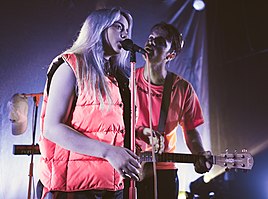 Finneas O'Connell insieme alla sorella Billie Eilish in concerto nel 2017