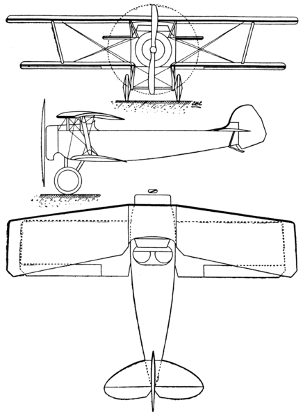 File:Blériot-SPAD S.34 3-view Les Ailes August 18, 1921.png