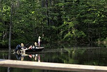 Boaters on a lake off New York State Route 8 in Chester, New York, May 31, 2022. Boaters on Loon Lake in Chester, New York.jpg