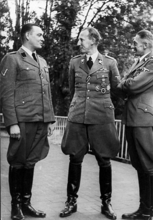 Frank with Heydrich and Böhme, September 1941