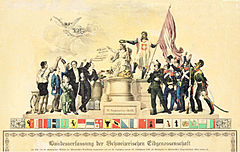 Commemorating the Swiss Federal Constitution, ratified on September 12, 1848