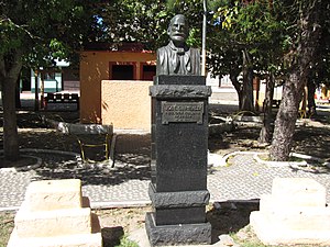 Brasile, São José do Norte: busto di Giuseppe Garibaldi nella praça Central