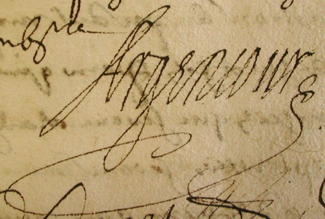 signature de Pierre de Conty d'Argencour