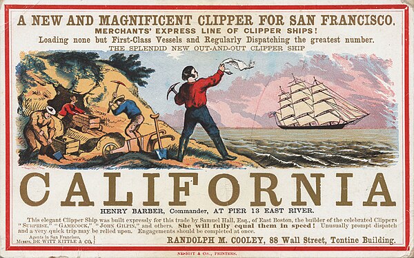 California attracted tens of thousands of gold prospectors during the Gold Rush of 1849.