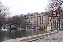 Quai de Valmy, el canal a la altura del parque Villemin.