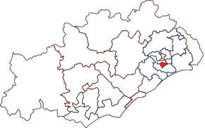 Poziția localității Cantonul Montpellier-4