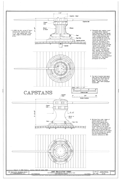 File:Capstans - Ship BALCLUTHA, 2905 Hyde Street Pier, San Francisco, San Francisco County, CA HAER CAL,38-SANFRA,200- (sheet 55 of 69).png