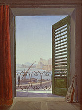 Sala de Sacada com uma Vista da Baía de Nápoles , 1829 ou 1830.