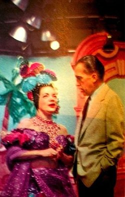 Carmen Miranda and Ed Sullivan on Toast of the Town, 1953.