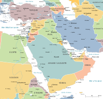 Le Moyen-Orient aujourd'hui (cliquer pour agrandir)