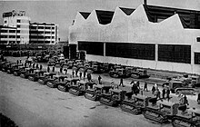 A tractor factory in Chelyabinsk in the Soviet Union circa 1930 Chelyabinsk tractor factory 1930s.jpg