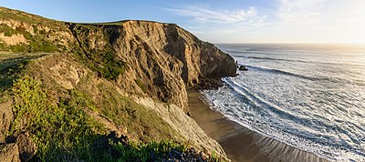 View to the southeast from Chimney Rock Trail Chimney Rock Trail Point Reyes December 2016 panorama 2.jpg