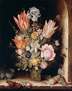 Nature morte avec des fleurs dans un vase, Philadelphia Museum of Art, 1617.