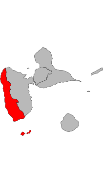 Carte de la troisième circonscription de la Guadeloupe de 1958 à 1986