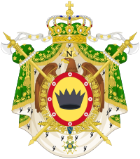 Coat of arms of the Kingdom of Italy (1805-1814), round shield version.svg