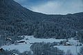 El col de Joux visto desde el pueblo de Fontaine