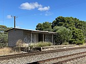 Railway station building viewed from the north east side