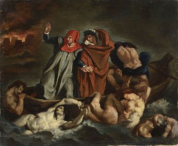 Copie d'après La Barque de Dante de Delacroix par Édouard Manet. Musée des Beaux-Arts de Lyon.