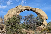 Cox Canyon Arch with moon rising