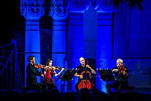 Cuarteto Casals (2018). Cuarteto Casals interpreta a Haydn, Beethoven y Shostakovich en el Cementerio de La Almudena 04.jpg