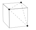 Point-set vertex figure of the cube