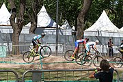 Deutsch: Radsport bei den Olympischen Jugendspielen 2018 Tag 10, 16. Oktober 2018 - Combined Criterium – XCC Qualifikation männlich English: Cycling at the 2018 Summer Youth Olympics – Men's Combined Criterium – XCC Qualification on 16 October 2018.