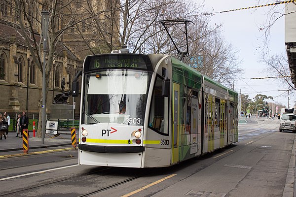 D1 class tram on Swanston Street, August 2022