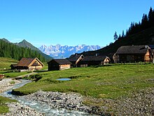 Vista dei Monti del Dachstein.