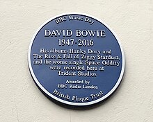 David Bowie Plaque, Trident Studios, London David Bowie Plaque, Trident Studios, London copy.jpg