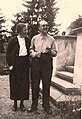 Hans Neumeyer with his secretary and close friend Dela Blakmar, 1930. Photographed at the house of Hans' sister Betty Braun, in Garmisch, Bavaria.